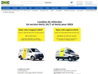 ikea location vehicule